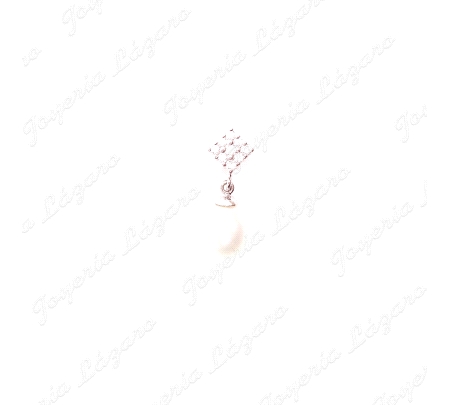 COLGANTE 18KTS BL. PERLA LAGRIMA+CIRCO