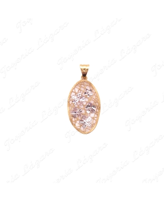 COLGANTE 18KTS BICOLOR 6 FLORES