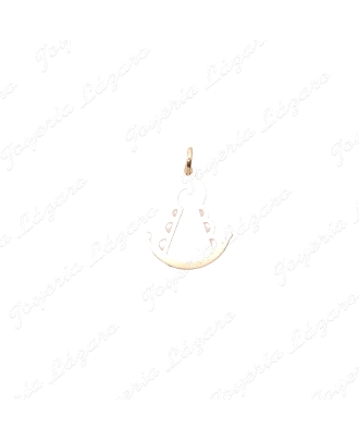 COLGANTE ORO 18 KTS VIRGEN ROCIO SILUETA CALADA