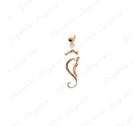 COLGANTE ORO 18 KTS CABALLITO DE MAR BRILLO 20MM