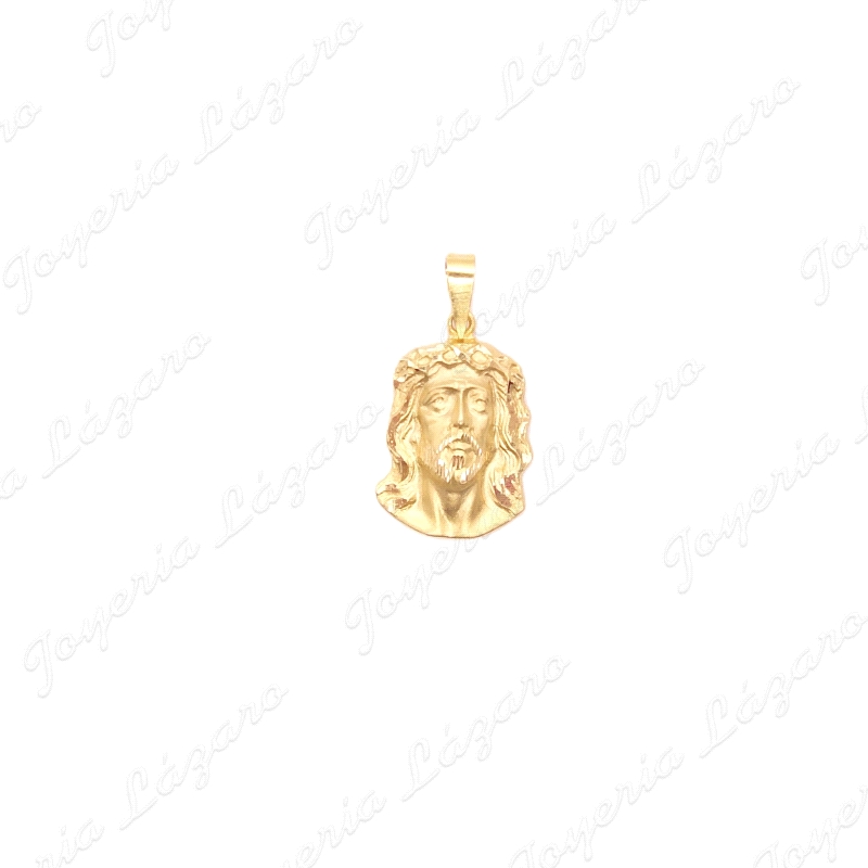 COLGANTE ORO 18 KTS SANTO ROSTRO 25x20mm MATE Y TALLADO BRILLO