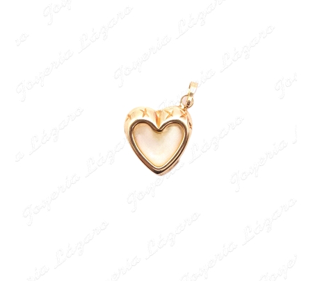 COLGANTE ORO 18 KTS CORAZON  HUECO 15MM, ASA EN ESQUINA Y 5MM GRUESO