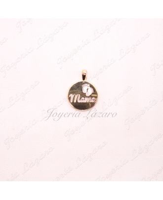 ORO 18 KTS COLGANTE MAMA PIECITOS nácar