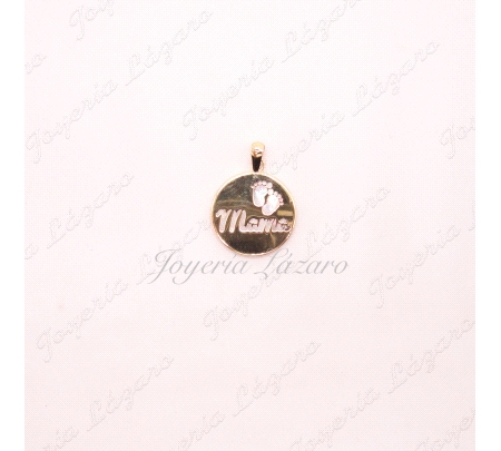 ORO 18 KTS COLGANTE MAMA PIECITOS nácar