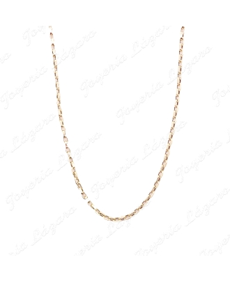 CADENA 60 CM. ORO 18 KTS FOZADA HUECA ITALIANA 4X1.5MM