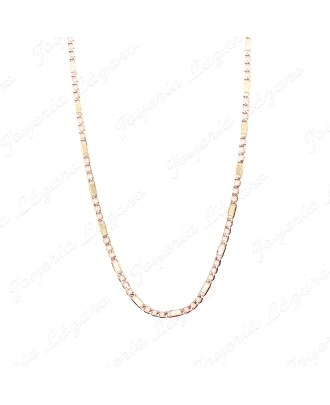 CADENA 60 CM. ORO 18 KTS 3X1 4MM CON TEXTURA GRANO