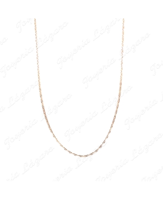 CADENA 60 CM. ORO 18 KTS ESLAB. BARCO 3MM  MACIZA