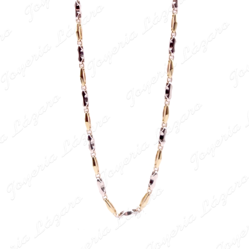 CADENA 18KT BICOLOR ITALIANA 60CM