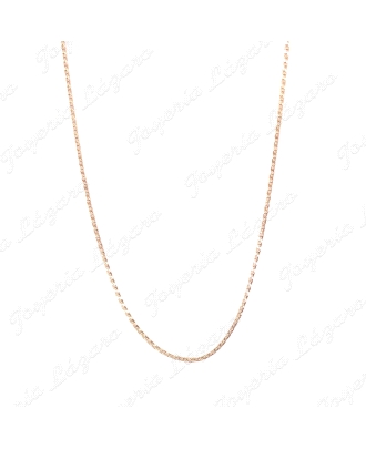 CADENA 55 CM. ORO 18 KTS  ESLA. BARCO PLANO DIAMANTADO