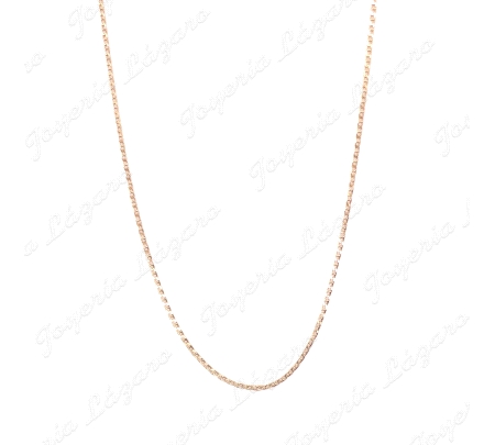 CADENA 55 CM. ORO 18 KTS  ESLA. BARCO PLANO DIAMANTADO