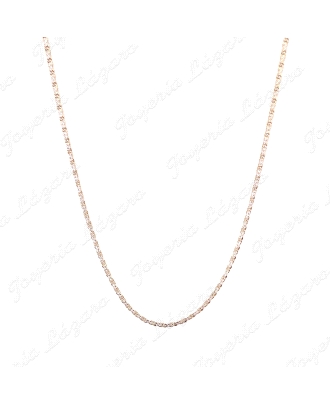 CADENA 40 CM. ORO 18 KTSBICOLOR PLANA FANTASIA ITALIANA