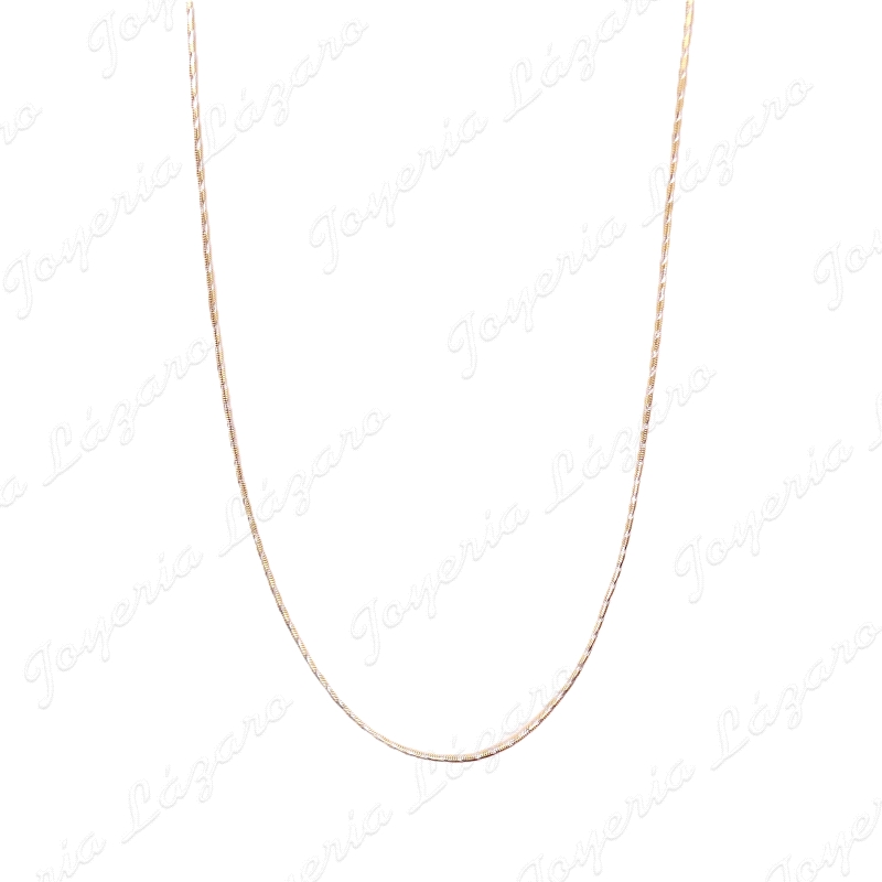 CADENA 45 CM. ORO 18 KTS BICOLOR COLA RATON