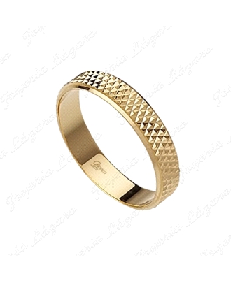 ALIANZA ORO 18 KTS 3MM PLANA FACETADA