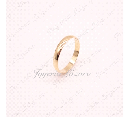 ORO 18 KTS ALIANZA 1/2 CAÑA 3MM Nº14