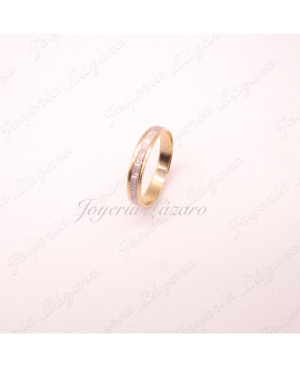 ORO 18 KTS ALIANZA BIC. 4MM GRECA Nº18