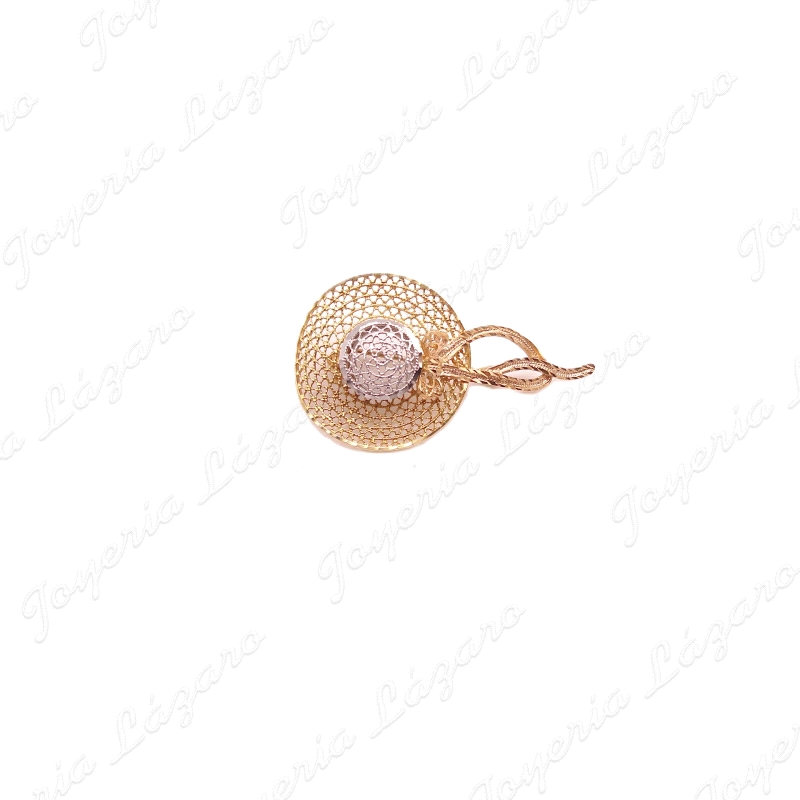 BROCHE 18KTS BICOLOR SOMBRERO