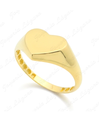 SORTIJA ORO 9 KTS SELLO CORAZON