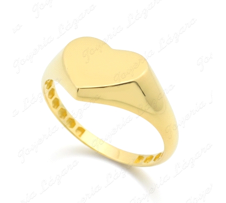 SORTIJA ORO 9 KTS SELLO CORAZON