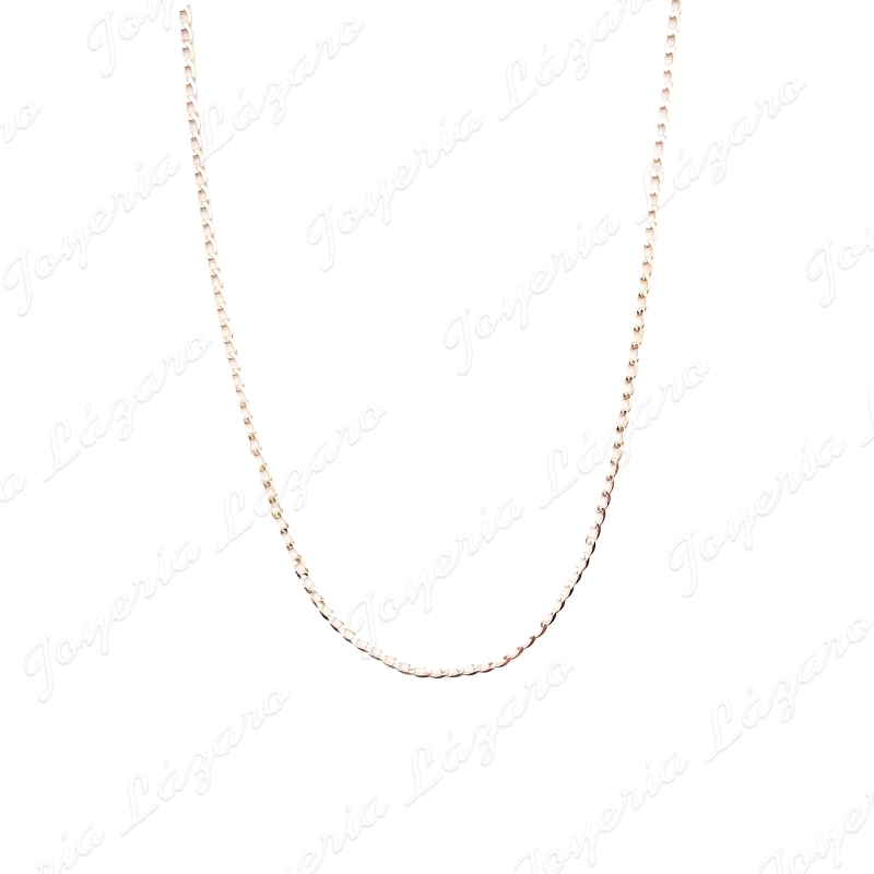 CADENA 50 CM. ORO 9 KTS BARBADA PLANA BRILLO 2.5MM                                                  