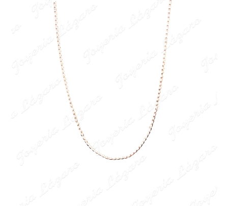 CADENA 50 CM. ORO 9 KTS BARBADA PLANA BRILLO 2.5MM                                                  