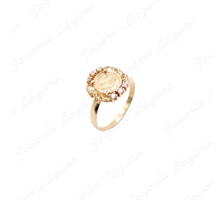 SORTIJA ORO 18KT SEMINUEVA MEDALLA MADRE+6 CIRCOS                                                   