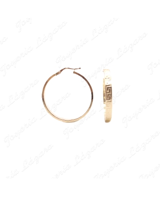 PEND. AROS ORO 18KT OCASION TABLA GRECA 4MM 33MM EXT.                                               