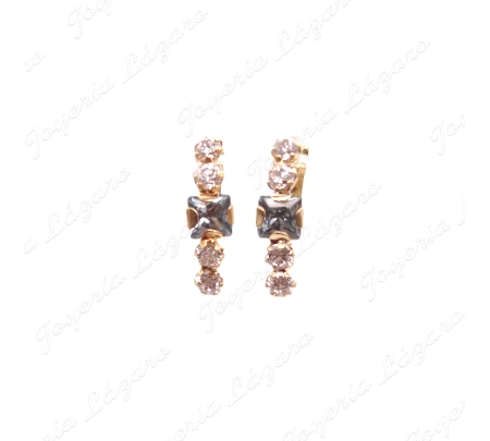 PEND. ORO 18KT OCASION AGUAMARINA CUADRADA+CIRCOS C. CATALAN                                        