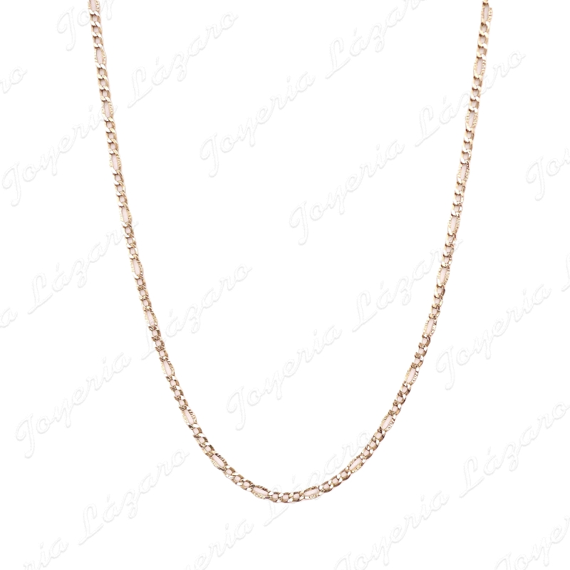 CADENA 65 CM. ORO 18KT SEMINUEVA 3X1 3MM TALLADA                                                    