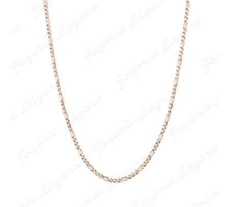 CADENA 65 CM. ORO 18KT SEMINUEVA 3X1 3MM TALLADA
