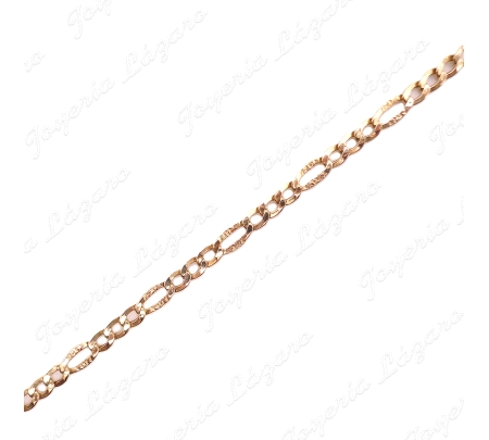 CADENA 65 CM. ORO 18KT SEMINUEVA 3X1 3MM TALLADA
