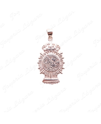 COLGANTE PLATA EMBLEMA POLICIA NACIONAL 15X23 SIN ASA                                               