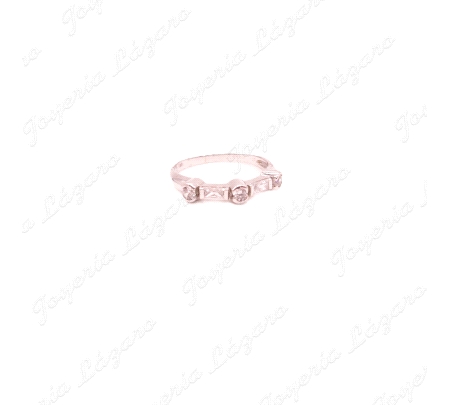 SORTIJA 18KTS BL. TRESILLO