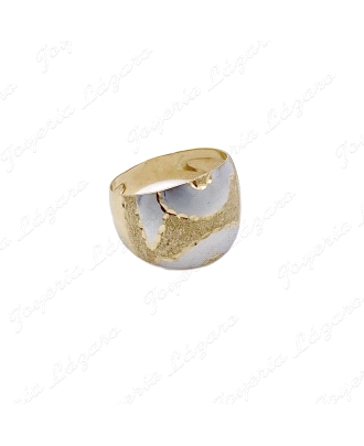 SORTIJA 18KTS BICOLOR M/B