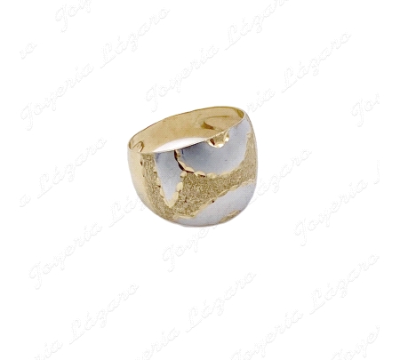 SORTIJA 18KTS BICOLOR M/B