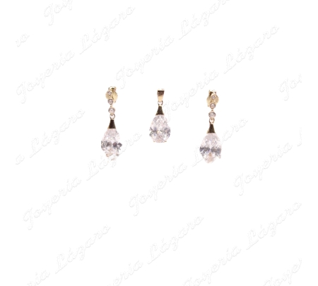 PENDIENTES CON PERITA EN CRISTAL Y CIRCONITAS SEMILARGOS,  IDEALES PARA NOVIA 
PARA COMBINAR A JUEGO CON 18COG00028