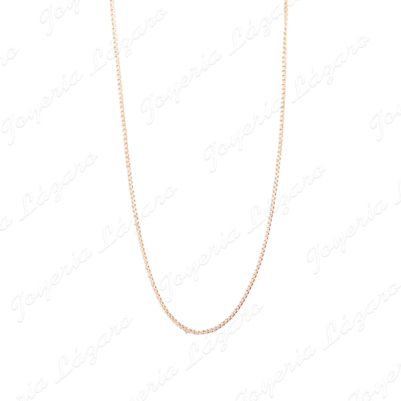 CADENA 60 CM. ORO 18 KTS BARBADA PLANA 1MM BRILLO