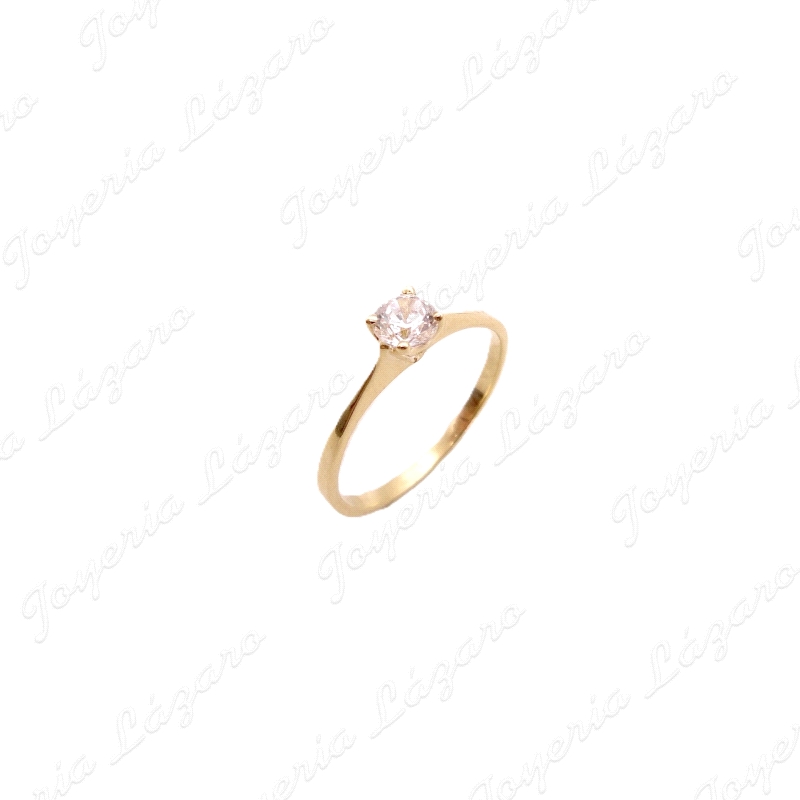 SORTIJA ORO 18 KTS SOLITARIO CIRCONITA CON 4 GARRAS                                                 