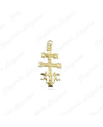 CRUZ DE CARAVACA ORO 18 KTS LISA 8X18MM                                                             