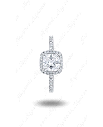 SORTIJA PLATA SOLITARIO CIRCO CUIADRADA 6MM CERCO MICROCIRCO Y EN BRTA                              