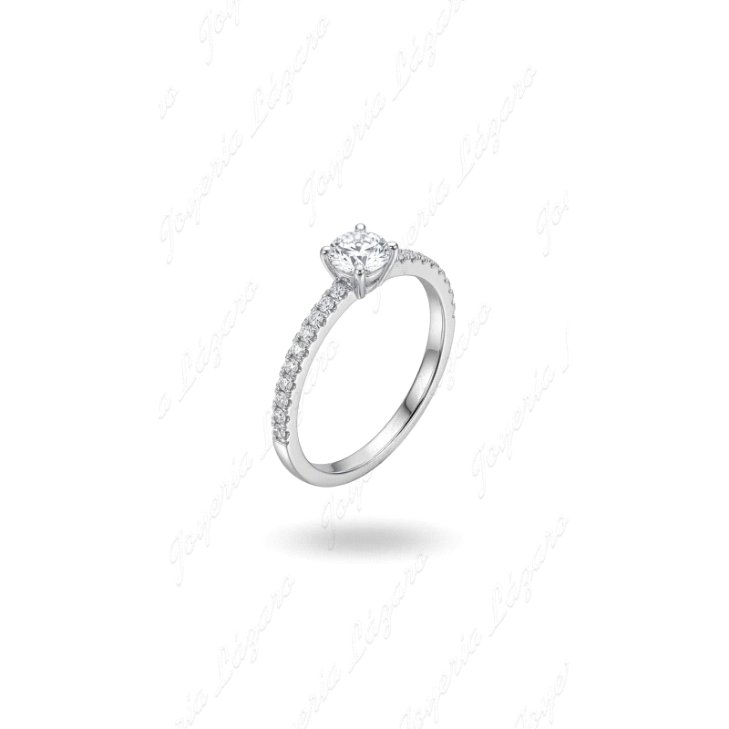 SORTIJA PLATA  SOLITARIO CIRCO 4 GARRAS MICROCIRCO  EN BRAZOS CRUZADOS                              