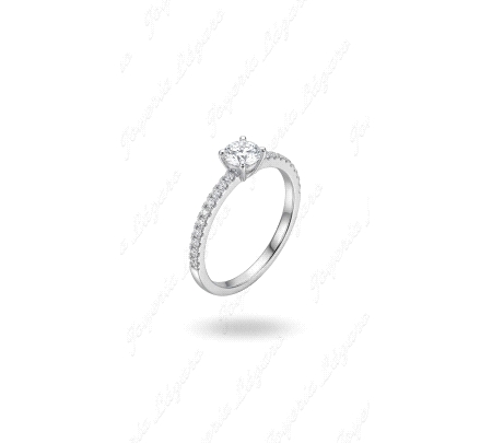 SORTIJA PLATA  SOLITARIO CIRCO 4 GARRAS MICROCIRCO  EN BRAZOS CRUZADOS                              