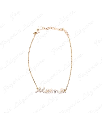 PULSERA PLATA NOMBRE MAM CIRCONITAS CHAPADA                                                         