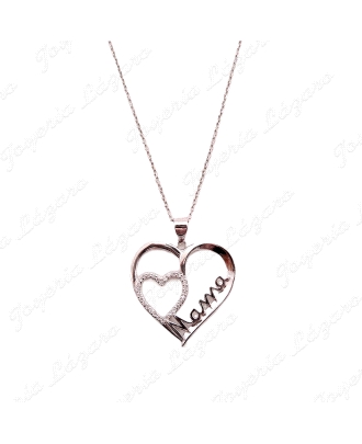 GARGANTILLA PLATA CERCO CORAZON + CORAZON CIRCOS MAMA                                               