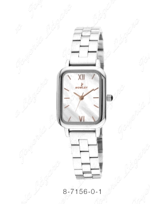 NOWLEY RELOJ CHIC ACERO SEÑORA ESFERA CUADRADA FONDO BLANCO N, COBRE                                
