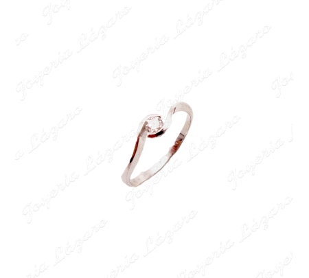 SORTIJA ORO BLANCO 18 KTS CON DIAMANTE 0.15CT