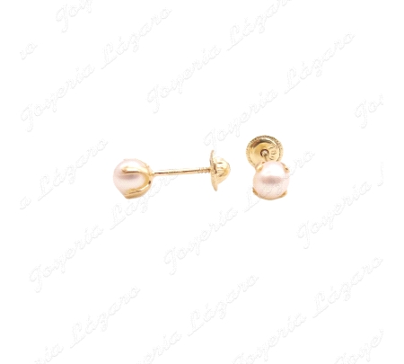 PEND. TORN. ORO 18 KTS PERLA CULTIVADA 3 MM CON GARRAS