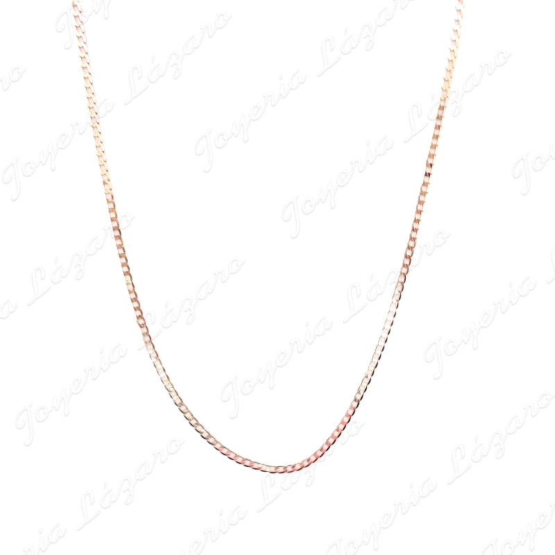 CADENA 50 CM. ORO 18 KTS 2MM BARBADA PLANA BRILLO