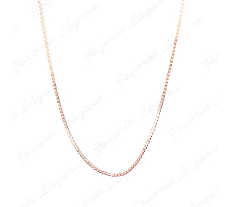 CADENA 50 CM. ORO 18 KTS 2MM BARBADA PLANA BRILLO