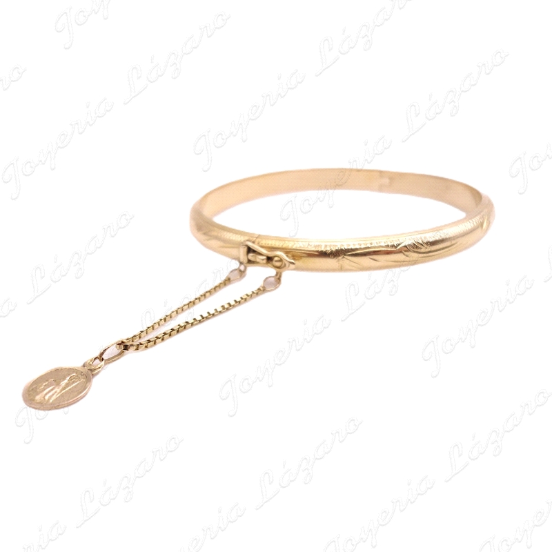 PULSERA 1/2 CAÑA ORO 18KT OCASION +CADEN SSEG.+MEDALLA                                              