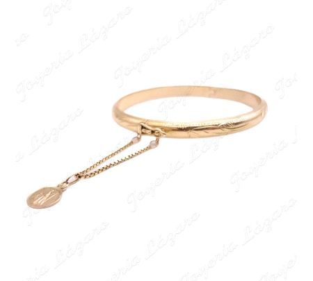 PULSERA 1/2 CAÑA ORO 18KT OCASION +CADEN SSEG.+MEDALLA                                              